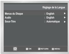 SAMSUNG SV-DVD55 - Choix de la langue du menu du disque - 1