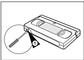 SAMSUNG SV-DVD55 - Löschschutz für bespielete Videokassette aktivieren - 1