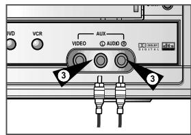 SAMSUNG SV-DVD55 - Connessione di un cavo d'ingresso RCA Audio/Video - 3