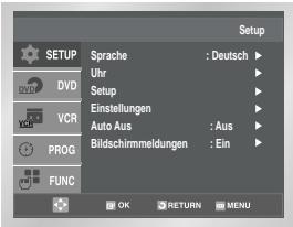 SAMSUNG SV-DVD55 - Datum und Uhrzeit einstellen - 1