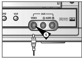 SAMSUNG SV-DVD55 - VCR Audio/Video-Cinch-Kabel anschließen - 1