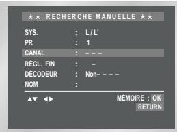 SAMSUNG SV-DVD55 - Vous pouvez modifier l'ordre des chaînes mémorisées en fonction de vos préférences en changeant le nombre de station attribué à chaque chaîne. - 3