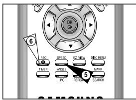 SAMSUNG SV-DVD55 - VCR Direct een opname starten - 2