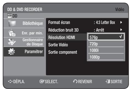 SAMSUNG DVD-HR775 - Résolution HDMI - 1
