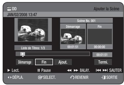 SAMSUNG DVD-HR775 - Ajout d'une scène - 1