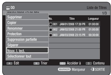 SAMSUNG DVD-HR775 - Utilisation du bouton TITLE LIST - 1