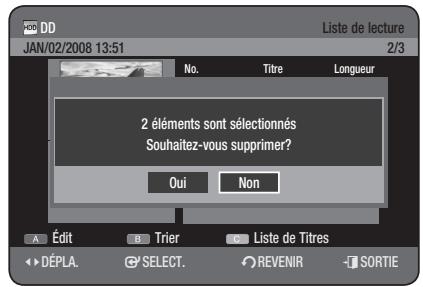 SAMSUNG DVD-HR775 - Utilisation du bouton PLAY LIST - 4
