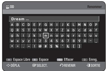 SAMSUNG DVD-HR775 - MODIFICATION DU NOM DU FICHIER MUSICAL/PHOTO/DIVX - 3