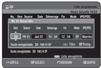 SAMSUNG DVD-HR775 - Utilisation du bouton TIMER - 4