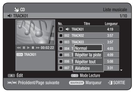 SAMSUNG DVD-HR775 - Répéter la lecture d'un CD (CD-DA) et d'un fichier MP3 - 1