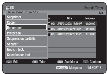 SAMSUNG DVD-HR775 - Utilisation du bouton TITLE LIST - 2