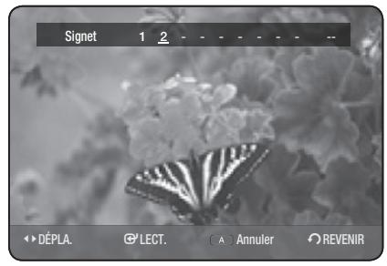 SAMSUNG DVD-HR775 - Réglage de signets - 1