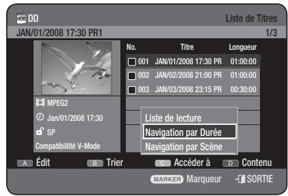 SAMSUNG DVD-HR775 - Utilisation du bouton TITLE LIST - 1
