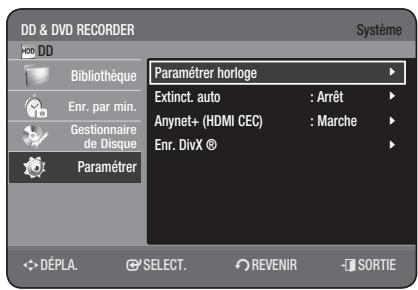 SAMSUNG DVD-HR775 - CONFIGURATION DES OPTIONS DU SYSTEME - 1