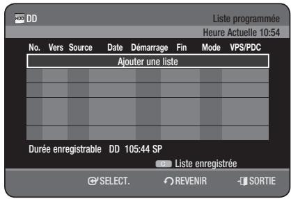 SAMSUNG DVD-HR775 - Aller sur la Liste d'Enregistrements Programmée - 1