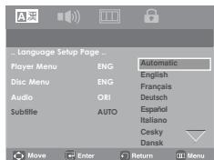 SAMSUNG DVD-P180 - Using the Subtitle Language - 1