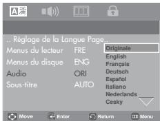 SAMSUNG DVD-P180 - Utilisation de la langue audio - 1