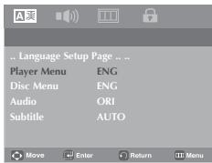 SAMSUNG DVD-P180 - Using the Setup Menu - 1