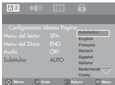 SAMSUNG DVD-P180 - Utilización del idioma de los subtitulos - 1