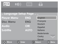 SAMSUNG DVD-P180 - Using the Disc Menu Language - 1