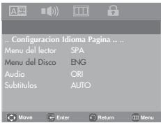 SAMSUNG DVD-P180 - Uso del menu del disco (DVD/VCD) - 1