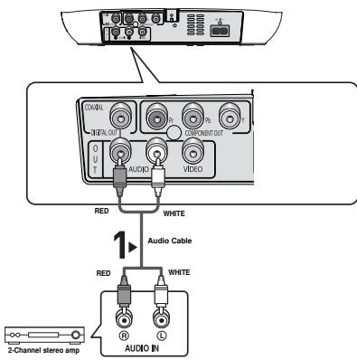 SAMSUNG DVD-FP580 - Connection to an Audio System (2 Channel Amplifier) - 1