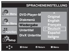 SAMSUNG DVD-FP580 - Audio-Sprache wahlen - 1