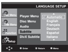 SAMSUNG DVD-FP580 - Using the Subtitle Language - 1