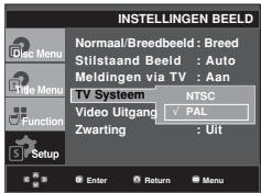 SAMSUNG DVD-FP580 - De beeldoptions instellen - 4