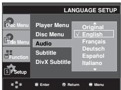 SAMSUNG DVD-FP580 - Using the Audio Language - 1