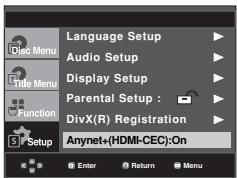 SAMSUNG DVD-FP580 - (HDMI-CEC) (DVD-F1080 only) - 2