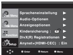 SAMSUNG DVD-FP580 - Setup-MENU verwenden - 2