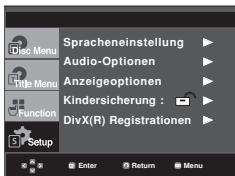 SAMSUNG DVD-FP580 - Setup-MENU verwenden - 1