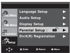 SAMSUNG DVD-FP580 - Setting Up the Rating Level - 2