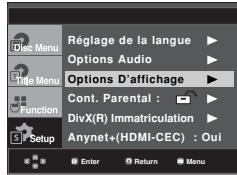 SAMSUNG DVD-FP580 - Configuration des options d'affichage - 2