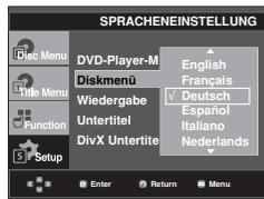 SAMSUNG DVD-FP580 - Sprache für das Disc Menu (Disc-Menu) wahren - 1