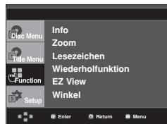 SAMSUNG DVD-FP580 - Funktionsmenu verwenden (DVD) - 1