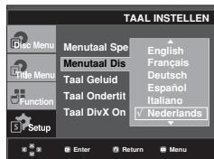 SAMSUNG DVD-FP580 - De taal van het Disc Menu (diskmenu) instellen - 1