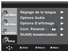SAMSUNG DVD-FP580 - Utilisation du menu de configuration - 1