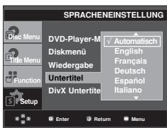 SAMSUNG DVD-FP580 - Untertitel-Sprache wahlen - 1