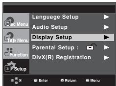 SAMSUNG DVD-FP580 - Setting Up the Display Options - 1