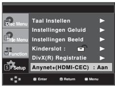 SAMSUNG DVD-FP580 - Anynet+ (HDMI-CEC) instellen (alleen DVD-F1080) - 2