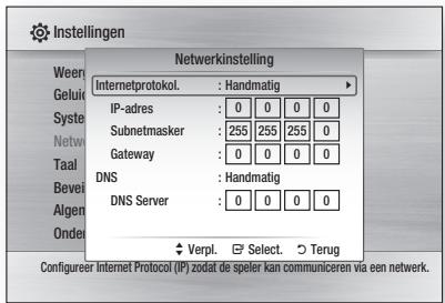 SAMSUNG BD-C6500 - Een bedrade verbinding instellen - Handmatig - 1
