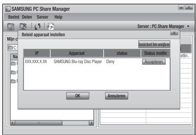 SAMSUNG BD-C6500 - De functie AllShare gebruiken - 2