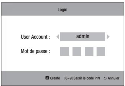 SAMSUNG BD-C6500 - Connexion au compte - 1