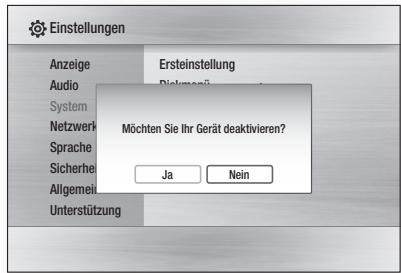 SAMSUNG BD-C6500 - DivX(R) Deaktivierung - 1