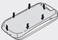 SAMSUNG E1270 - Insérer la carte SIM et la batterie - 4