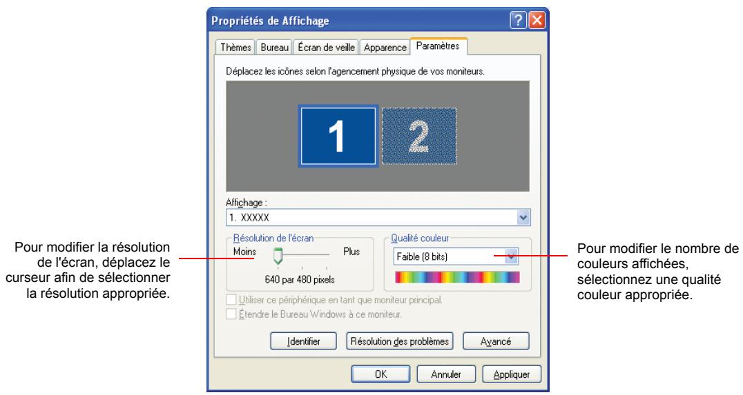 SAMSUNG NX15TPHGW2 - Configuration de la résolution et des couleurs - 1