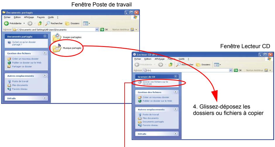 SAMSUNG NX15TPHGW2 - Pour écrire des données sur un CD (en option) - 3