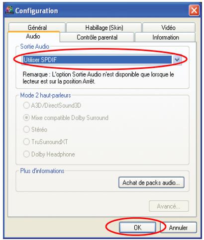 SAMSUNG NX15TPHGW2 - Étape 3. Activation de la fonction S/PDIF sur le programme de lecture de DVD - 2